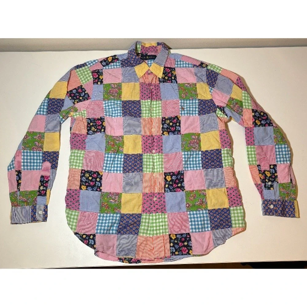 Polo Ralph Lauren Patchwork Button Down Shirt | XL